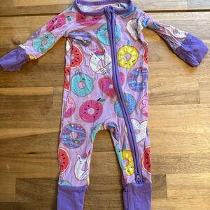 Little sleepies purple donut newborn footie